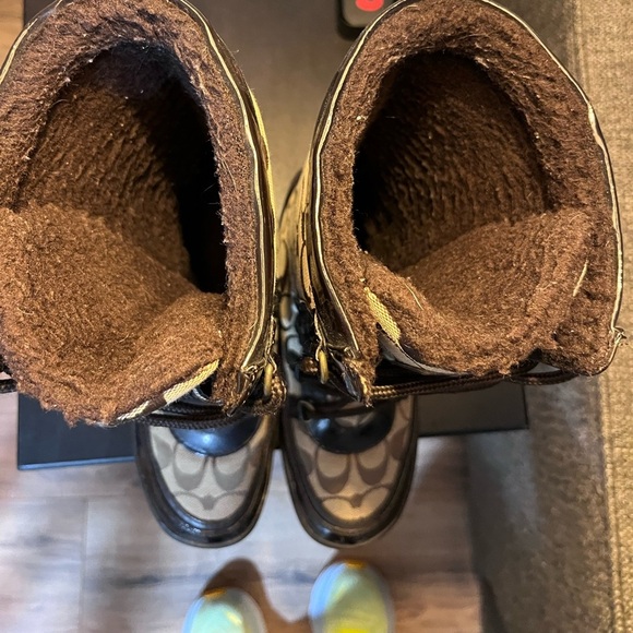 COACH PEGGY BOOTS LACE UP SNOW BOOTS MID CALF Y2K SIZE 7 - Picture 7 of 8